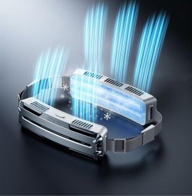 Portable Waist Fan with 2 Cooling Plates, Wearable Belt Clip on Fan 5000mAh Rechargeable 3 Speeds 6000RPM Strong Airflow