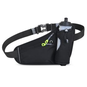 Outdoor Sports Mountaineering Water Bottle Waist Bag (Color: Black, Type: Waist Bag)