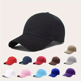 Candy Color Simple Baseball Cap Women Sunscreen Cotton Sports Hat Trendy Dad Hats Unisex (Color: Grey)