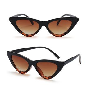 Sexy Cat Eye Triangle Sunglasses Retro Female Eyewear UV400 Sun Glasses Polarized Streetwear Trending Fashion Ladies Glasse (Frame Color: As Picture, Lenses Color: brown leopard)