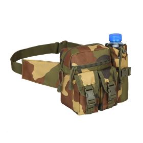 Hiking Cycling Outdoors Waterproof Wearproof Lightweight Waist Bag (Color: Jungle camouflage, Type: Waist Bag)