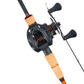 Rod and Fishing Reel Combo, IM7 Carbon Fiber Baitcasting Rod and Reel Combo, Bass Fishing Pole with 7+1 BB System, 7.0:1 Gear Ratio, Cork Handle (Default: Default)